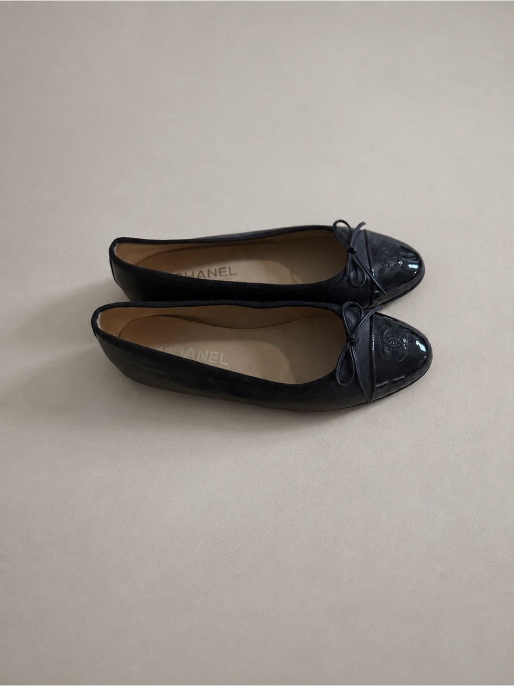 Chanel Leather Ballet Flats Black Ballet Flats